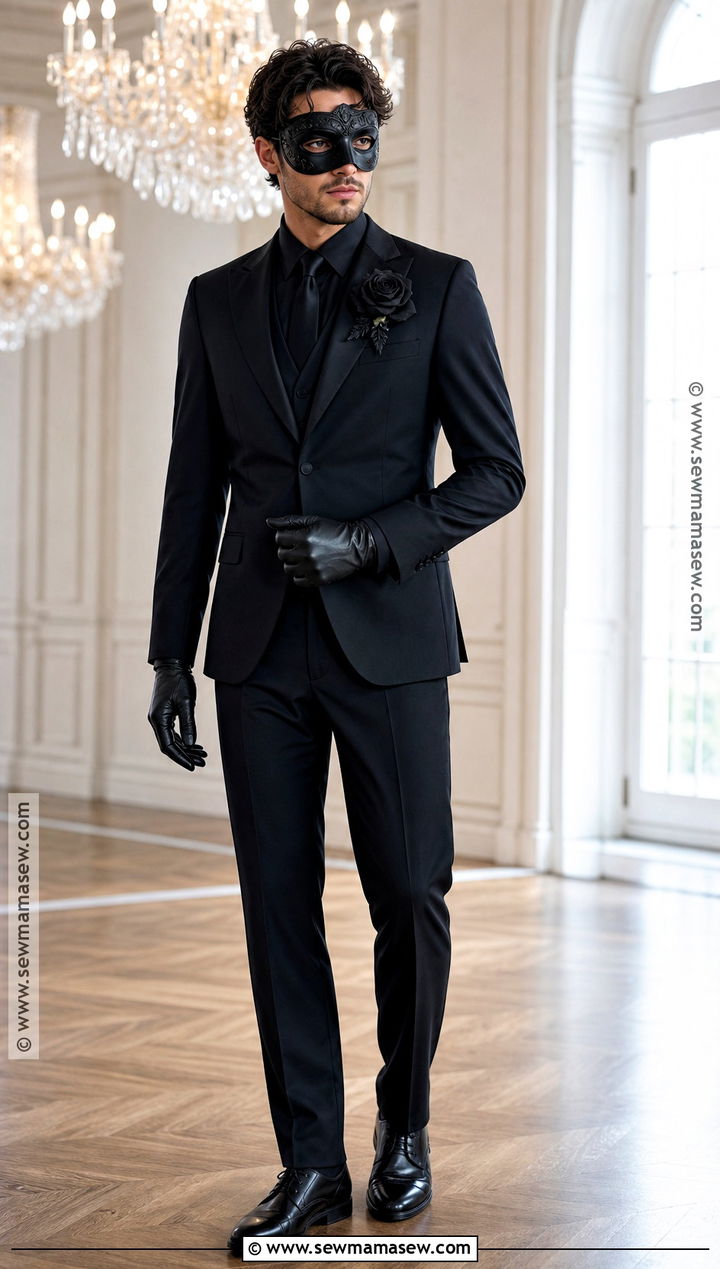 Phantom Masquerade Costume With Black Suit - 35 all black costume ideas