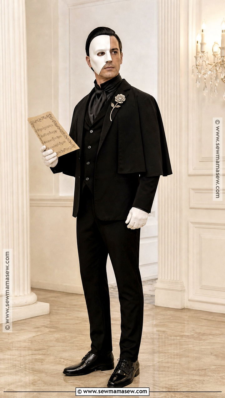Phantom Masquerade Halloween Mask Costume - 40 halloween mask ideas