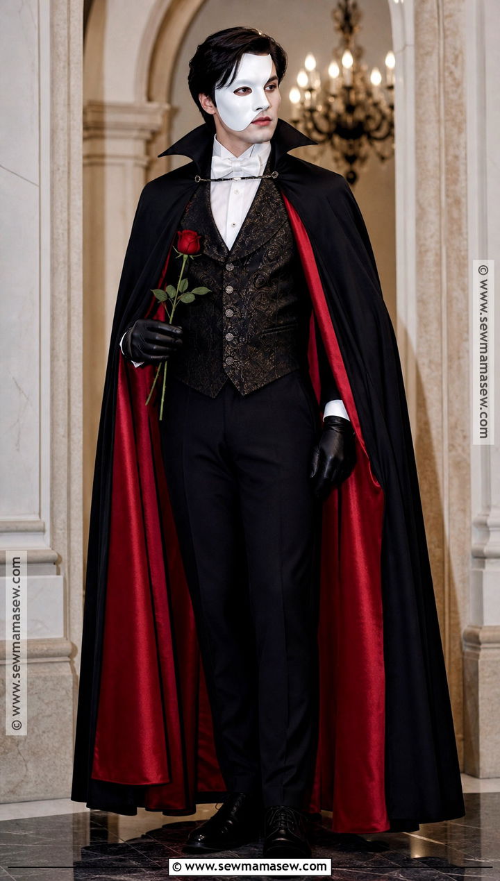 Phantom Opera Costume With Half Mask - 30 horror costumes