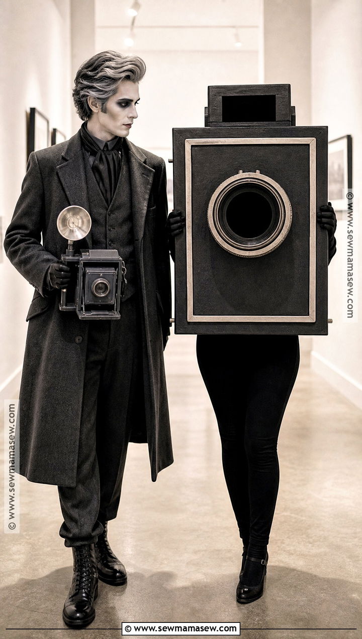 Phantom Photographer And Vintage Camera Duo Costume - 40 duo halloween costumes unique