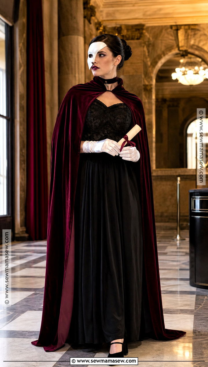 Phantom Singer Costume With Half Mask - 35 scary halloween costume ideas for women
