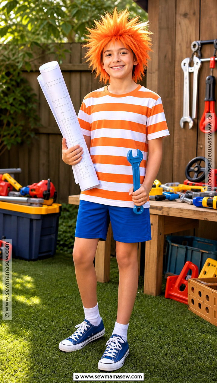Phineas Costume With Striped Shirt - 40 phineas and ferb costume ideas