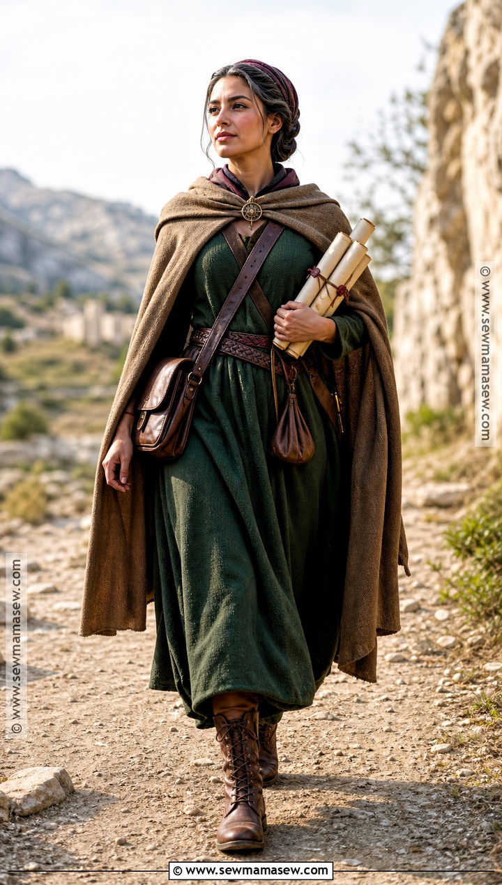 Phoebe Costume With Messenger Scroll - 30 Biblical Costumes for Women