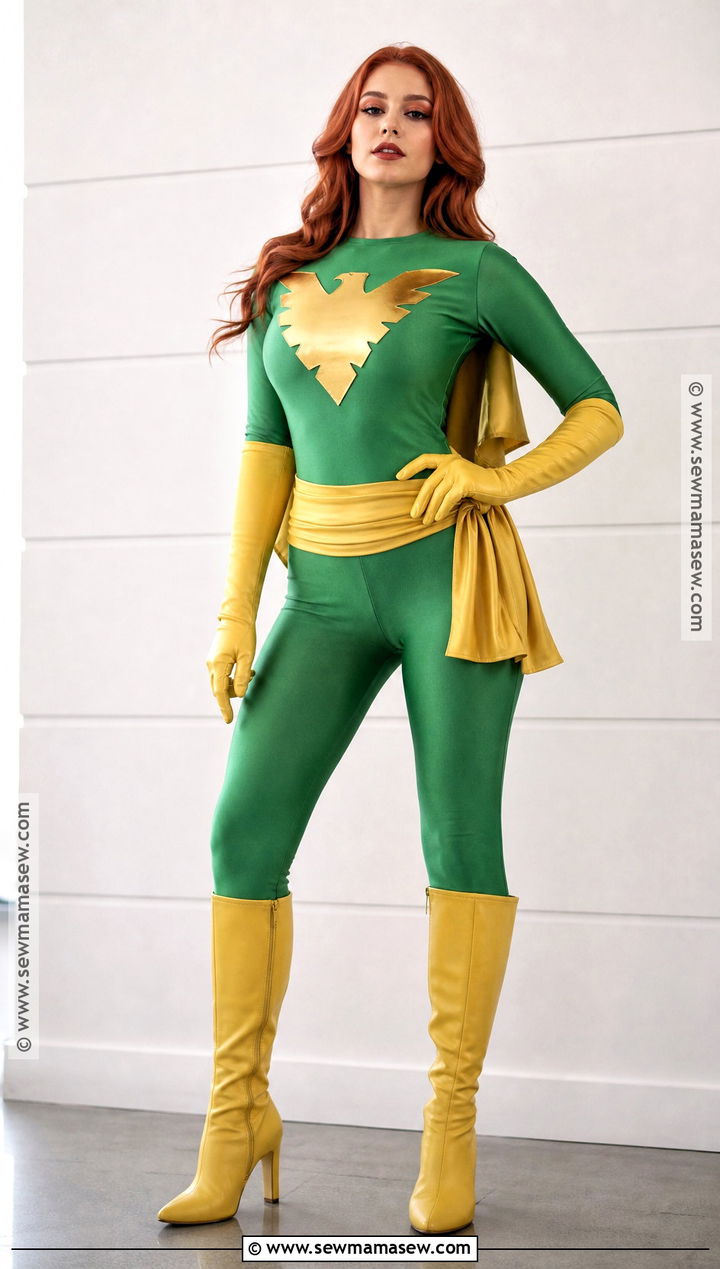 Phoenix Costume With Gold Sash - 35 Super Hero Costumes for Women