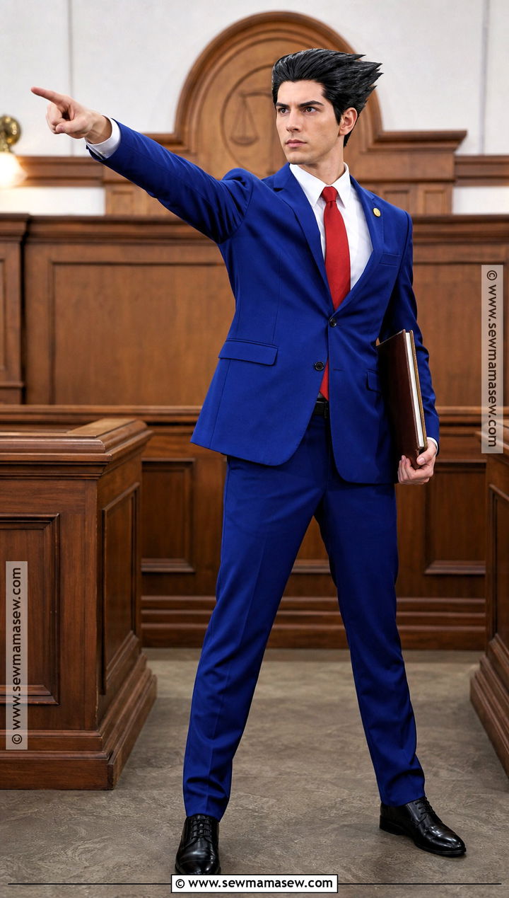 Phoenix Wright Cosplay With Blue Suit - 30 Men Cosplay Ideas