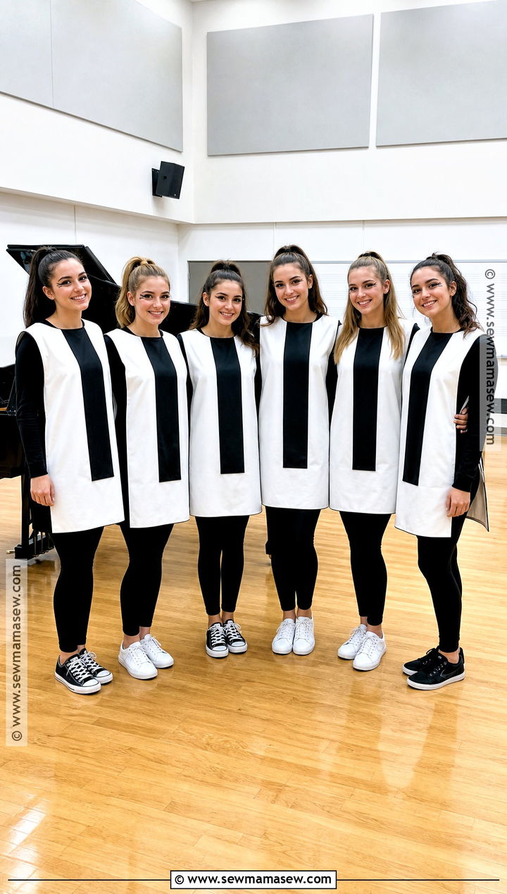 Piano Keys Group Costume - 30 Black And White Halloween Costume Ideas