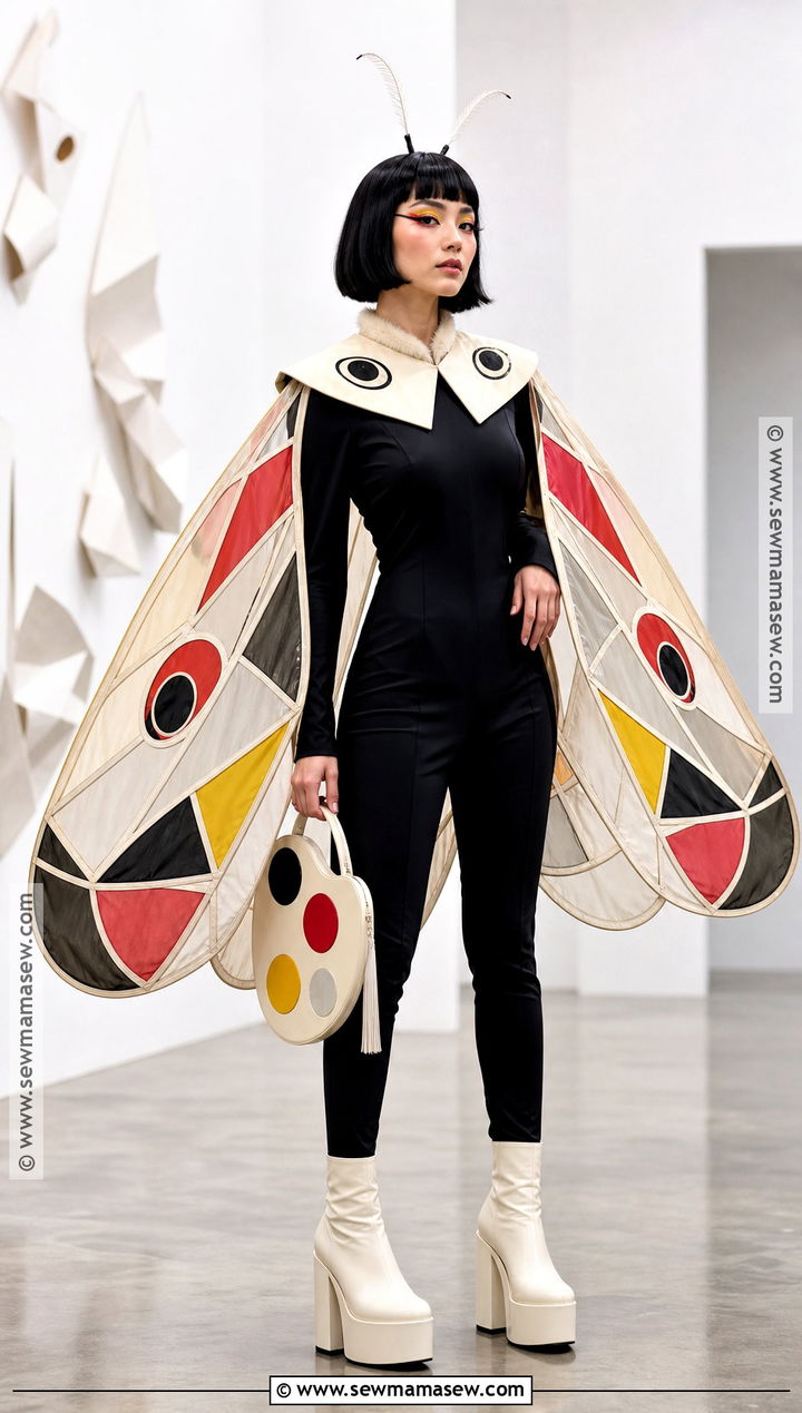 Picasso Moth Cosplay With Geometric Wings - 30 Moth Cosplay Ideas