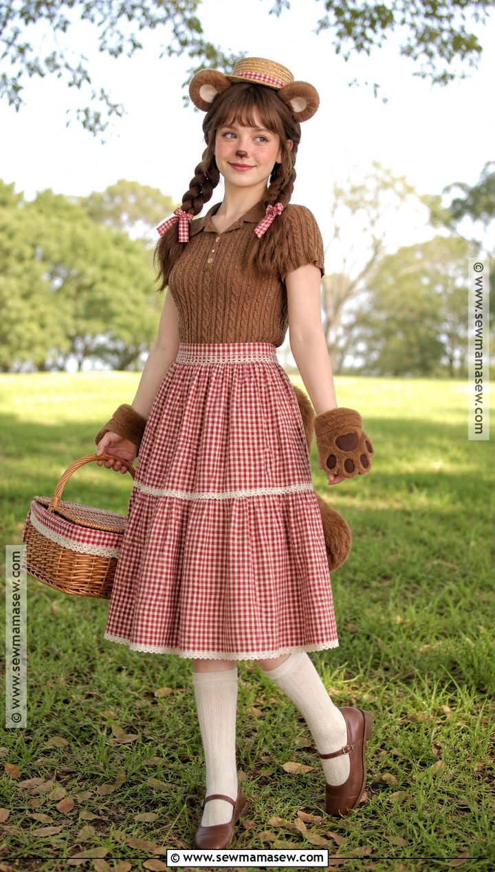 Picnic Teddy Bear Costume - 30 Bear Costume Ideas for Women