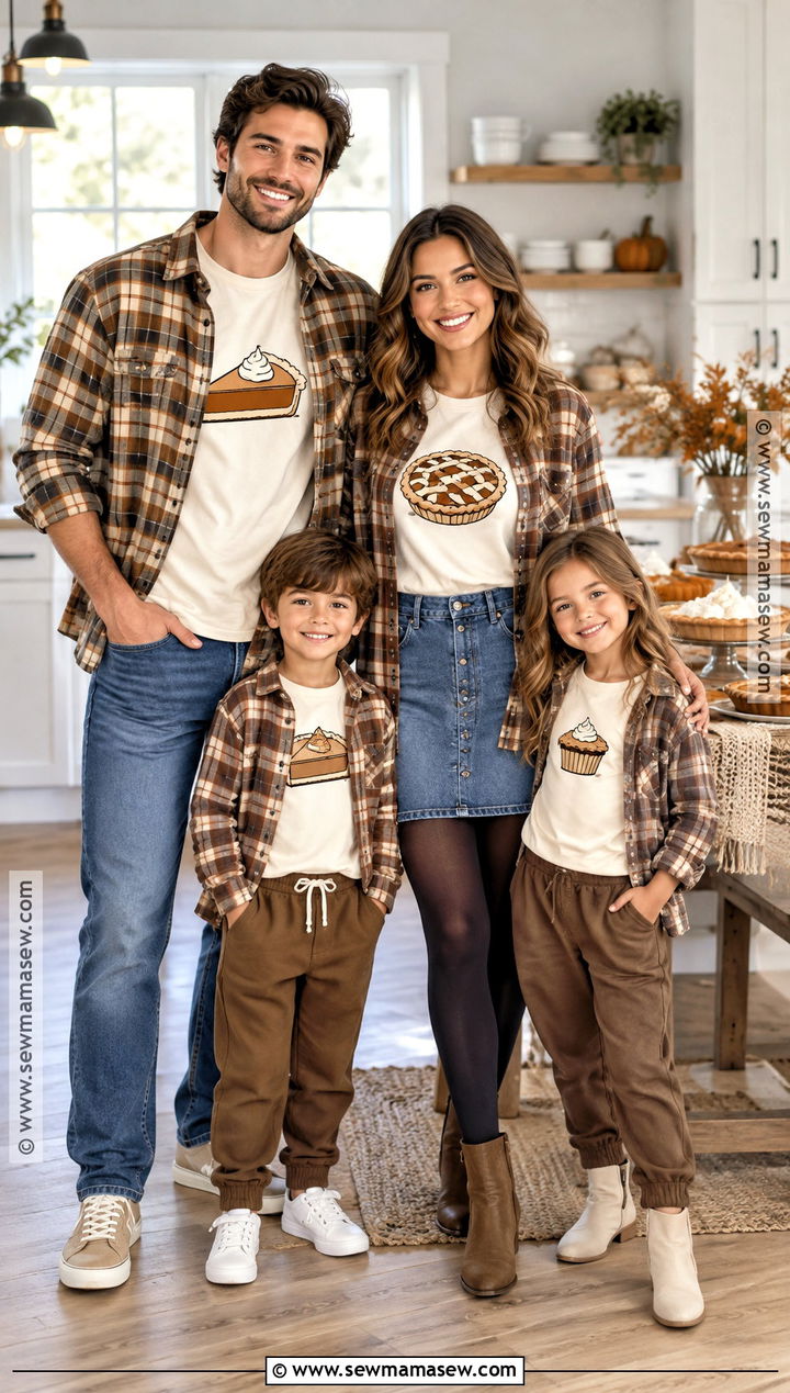 Pie Squad T Shirts With Plaid Layers - 15 thanksgiving tshirt ideas for family