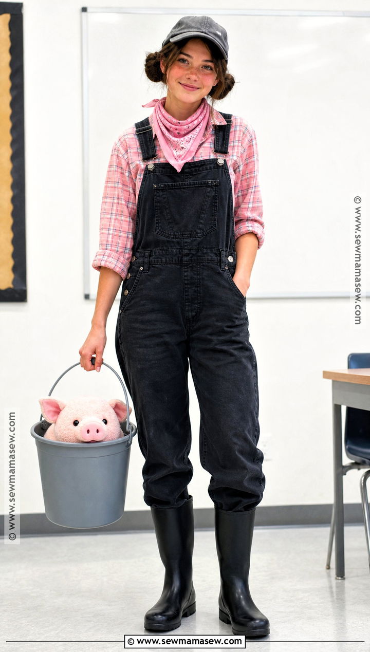 Pig Farmer Costume - 30 farmer dress up day at school ideas