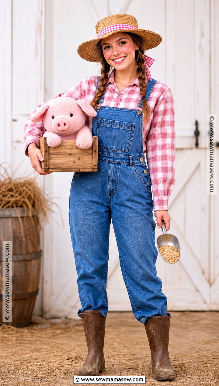 Pig Farmer Costume - 30 farmer costume ideas for women