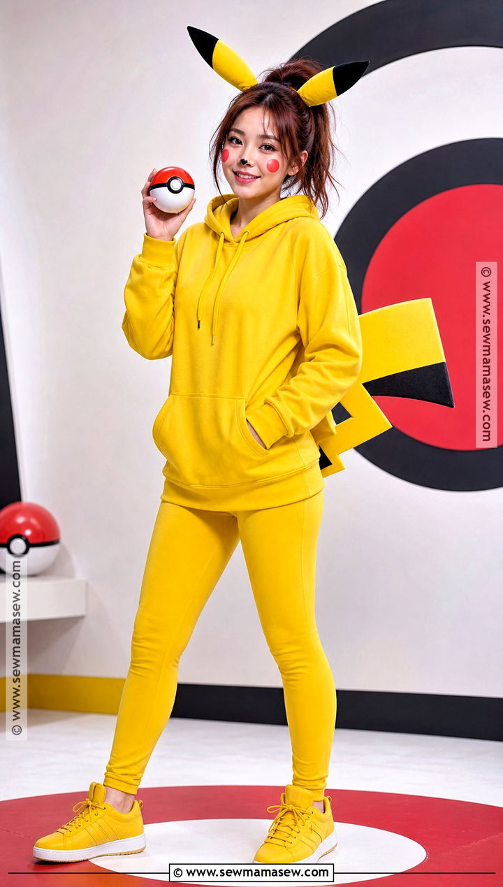 Pikachu Yellow Costume With Ears - 30 Yellow Costume Ideas