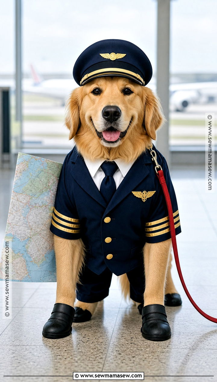 Pilot Dog Costume - 40 dog costumes