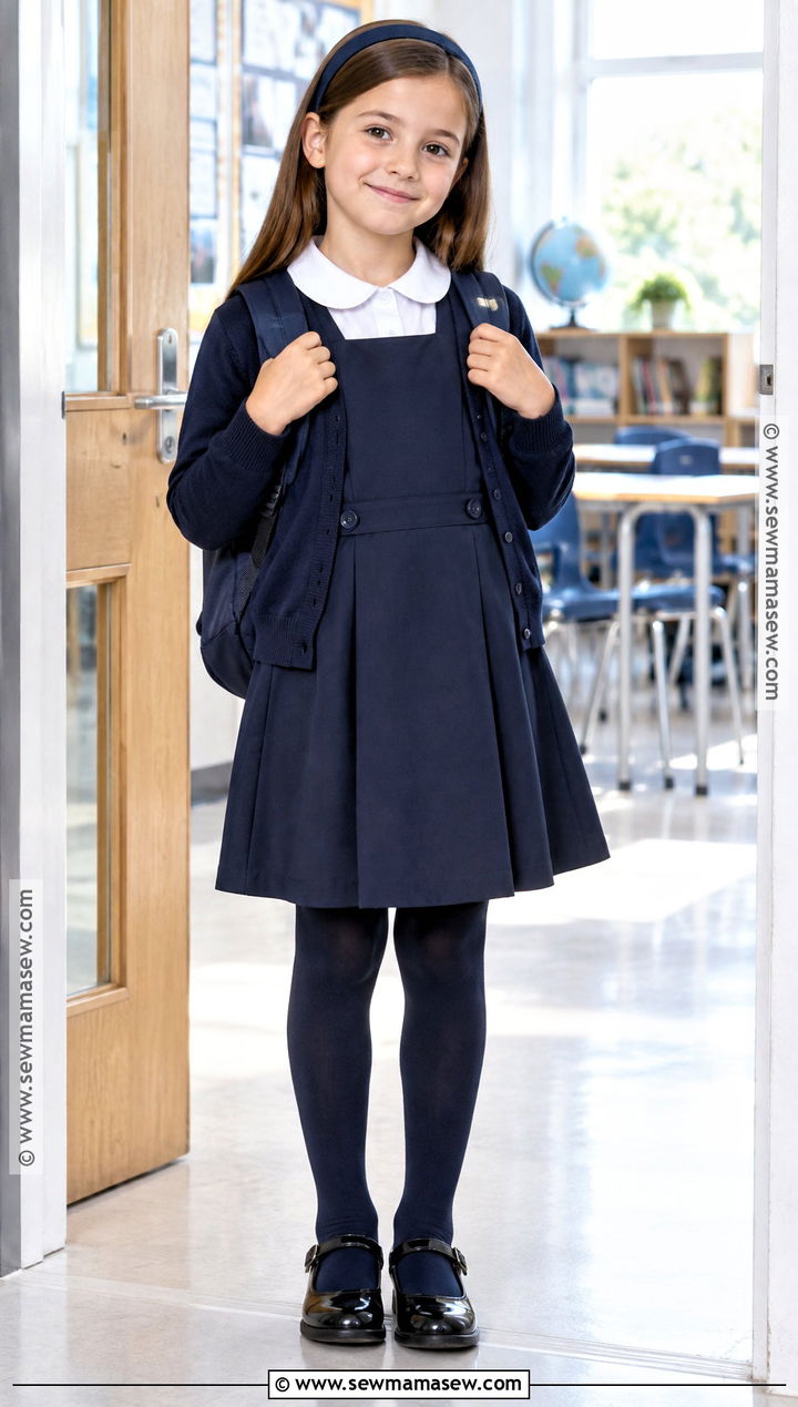 Pinafore Dress And Blouse Uniform Outfit - 15 back to school outfits uniform ideas