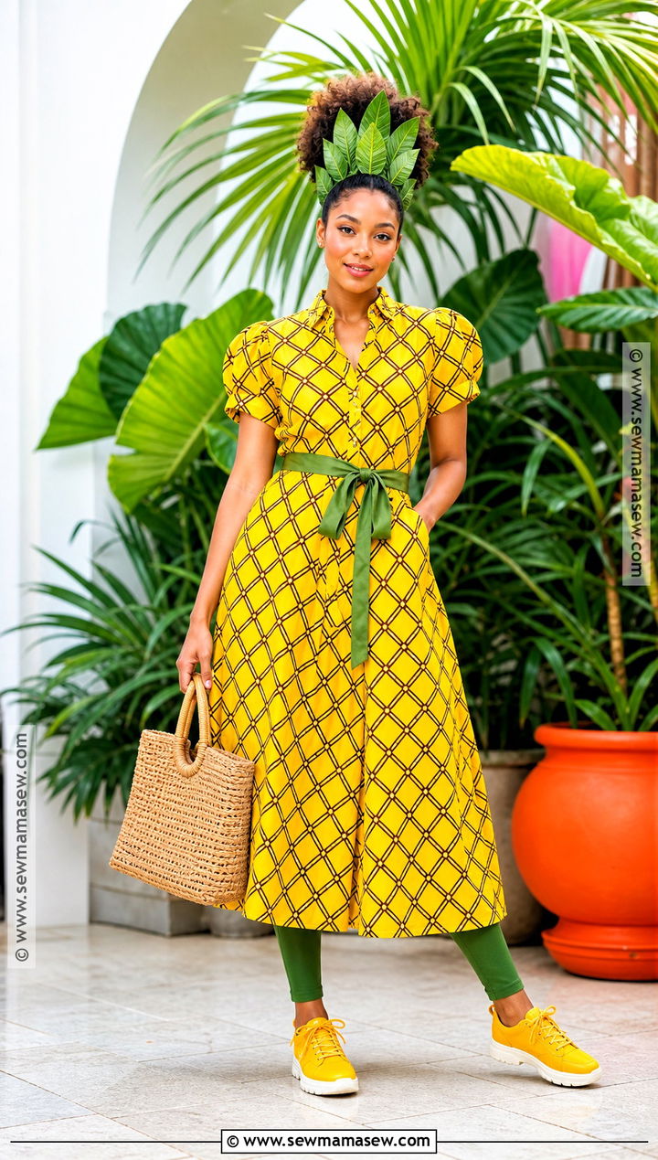 Pineapple Costume With Curly Updo - 40 curly hair halloween costume ideas