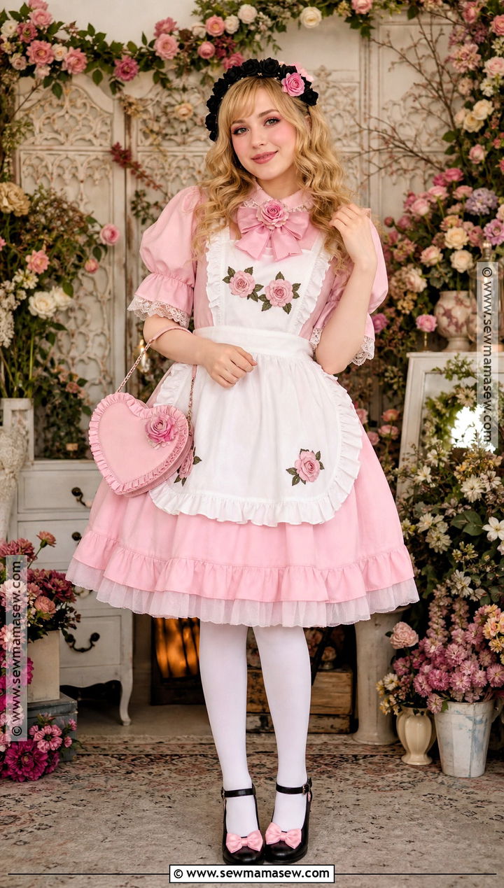 Pink Alice Costume With Rose Pinafore - 40 alice costume ideas