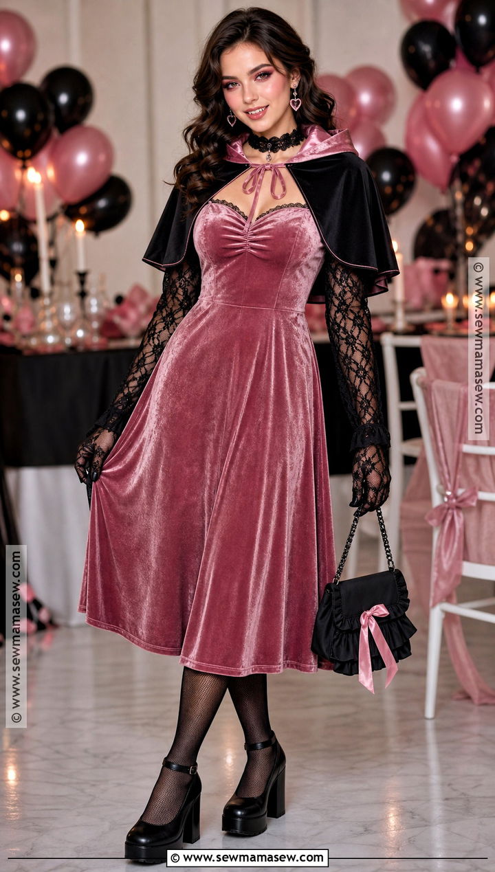 Pink And Black Vampire Dress - 45 vampire dress ideas