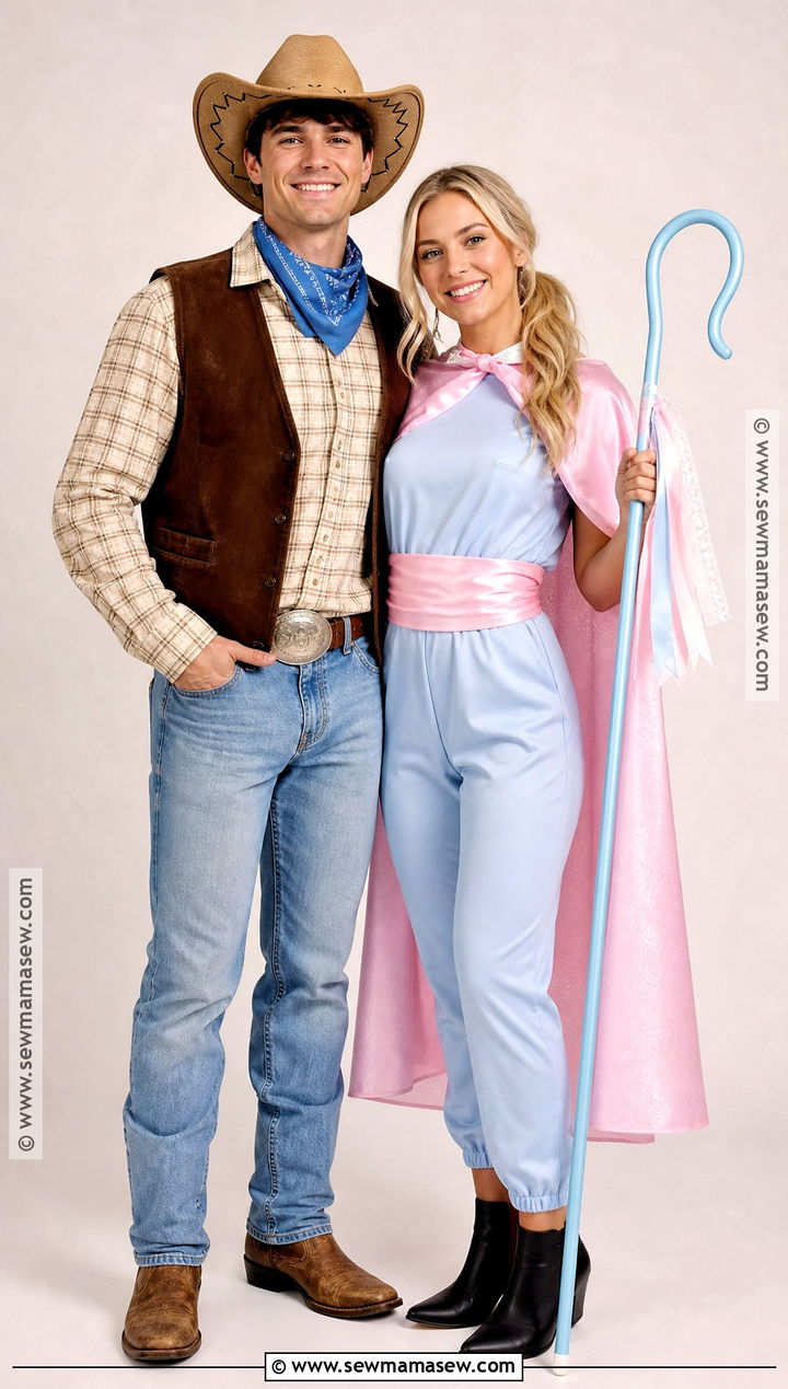 Pink And Blue Woody And Bo Peep Costume - 40 woody and bo peep costume ideas