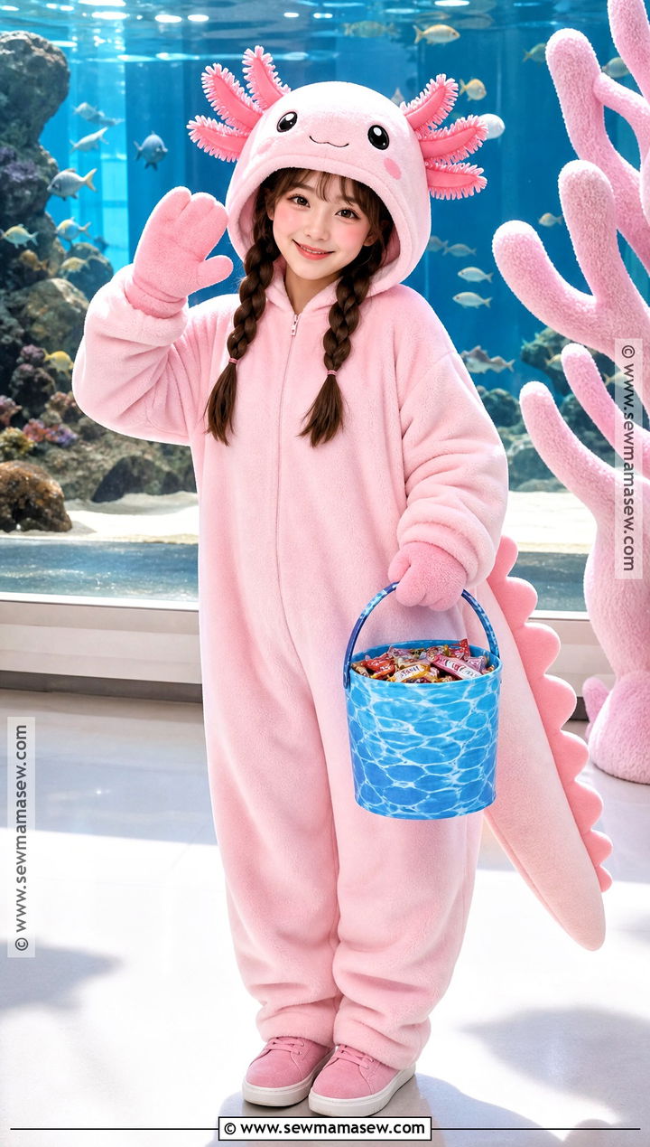 Pink Axolotl Costume - 40 pink halloween costumes