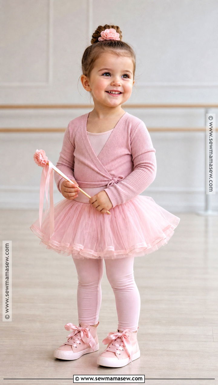 Pink Ballerina Costume With Soft Slippers - 30 toddler girl costume ideas