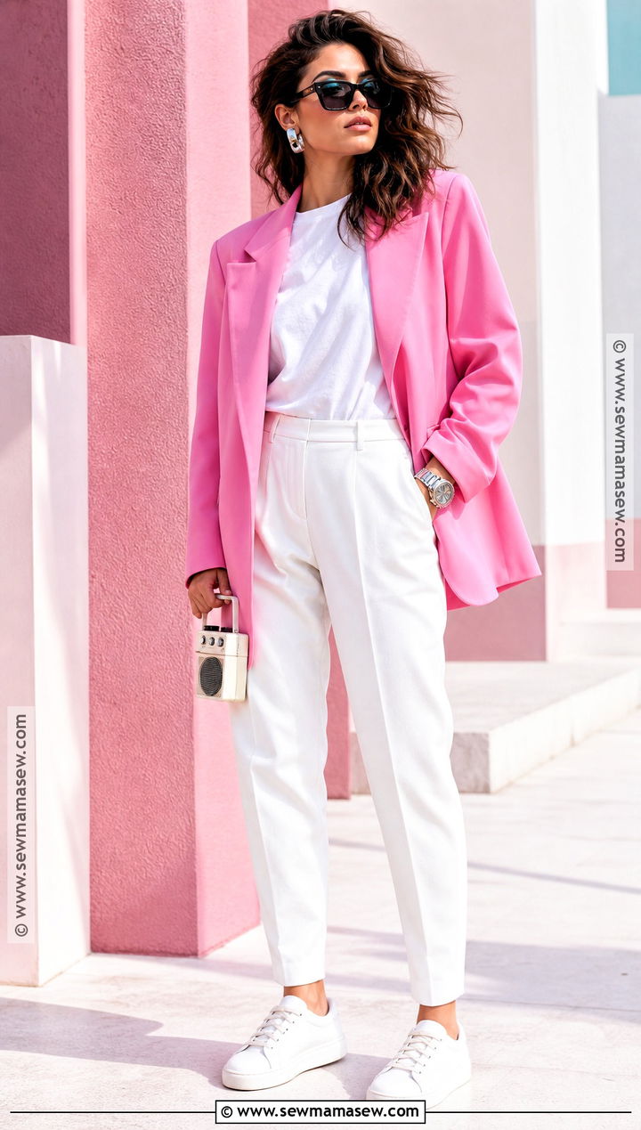 Pink Blazer Miami Vice Costume With White Pants - 30 miami vice costume ideas for women