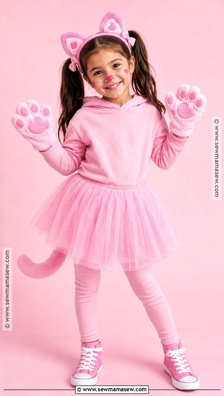 Pink Cat Costume - 30 cat costume ideas for kids