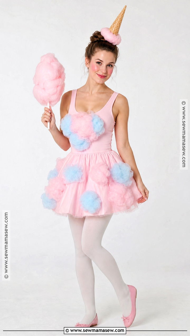 Pink Cotton Candy Girl Costume - 30 Candy Girl Halloween Costume Ideas