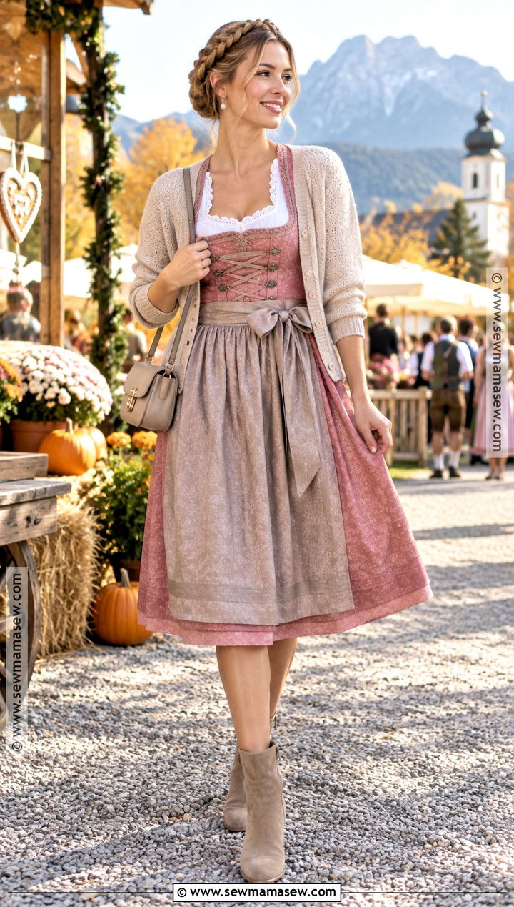 Pink Dirndl Oktoberfest Outfit - 25 october fest outfit ideas