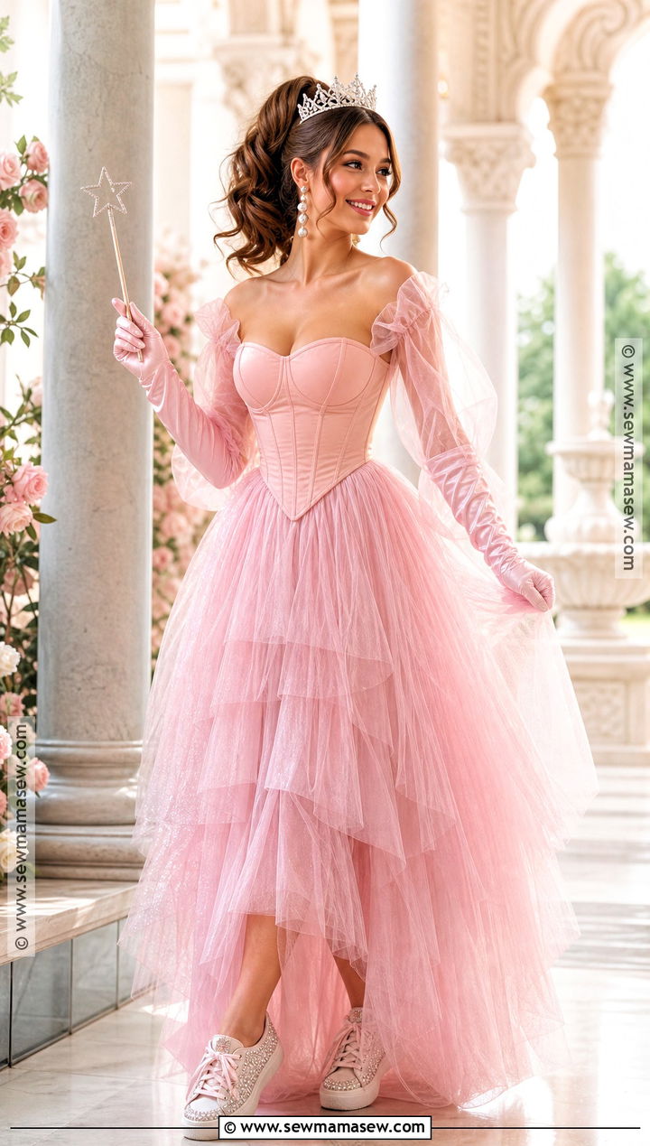 Pink Fairytale Princess Costume With Tulle Skirt - 30 Princess Costume Ideas for Women