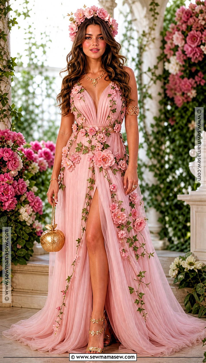 Pink Floral Persephone Costume - 40 Persephone Costume Ideas