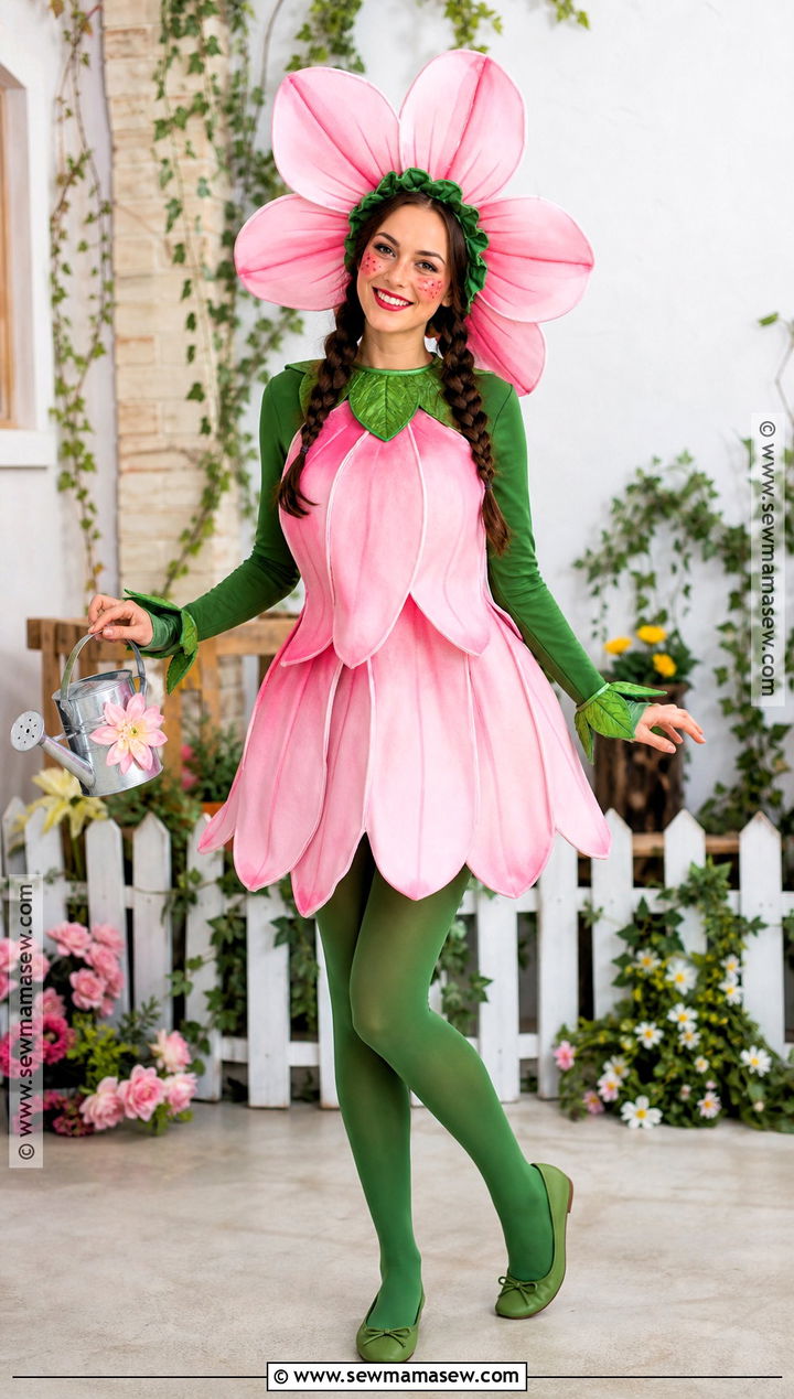 Pink Flower Costume - 35 pink halloween costume ideas