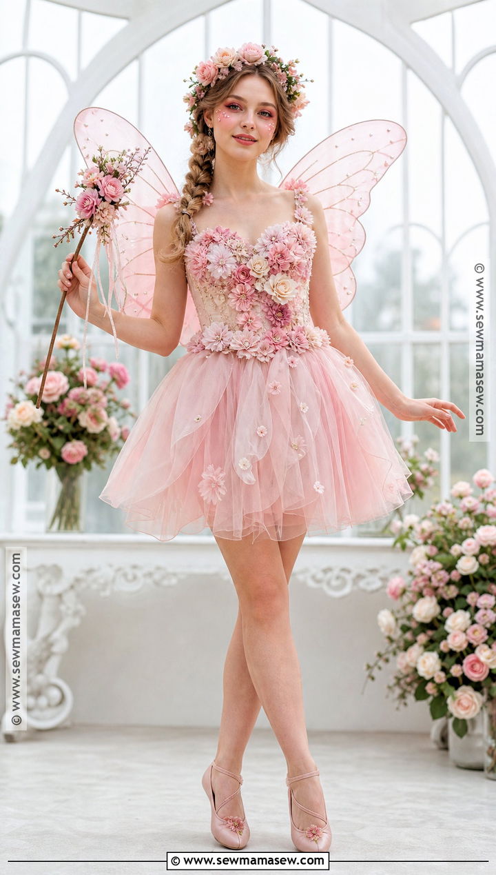 Pink Flower Fairy Costume - 35 fairy costume ideas for women