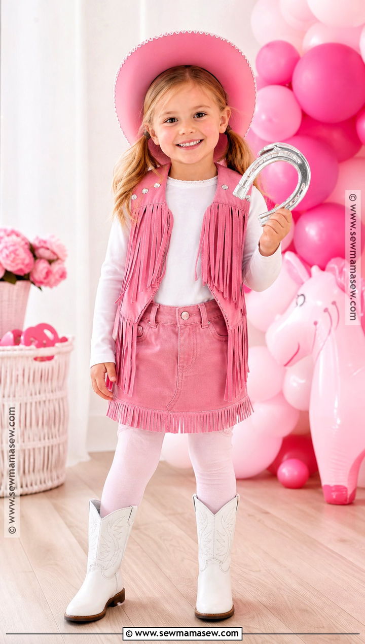 Pink Fringe Cowgirl Costume - 30 cowgirl costume ideas for kids
