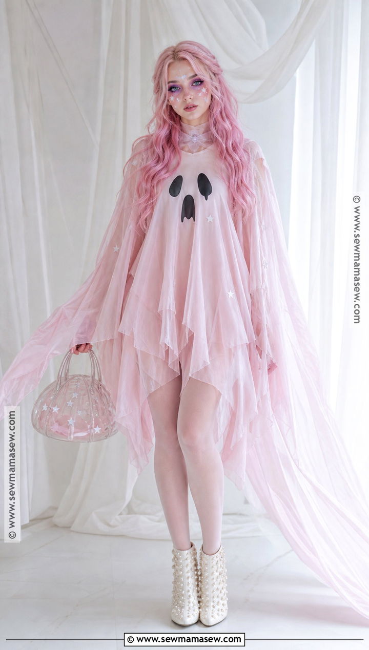Pink Ghost Costume With Pink Hair - 35 pink hair costume ideas