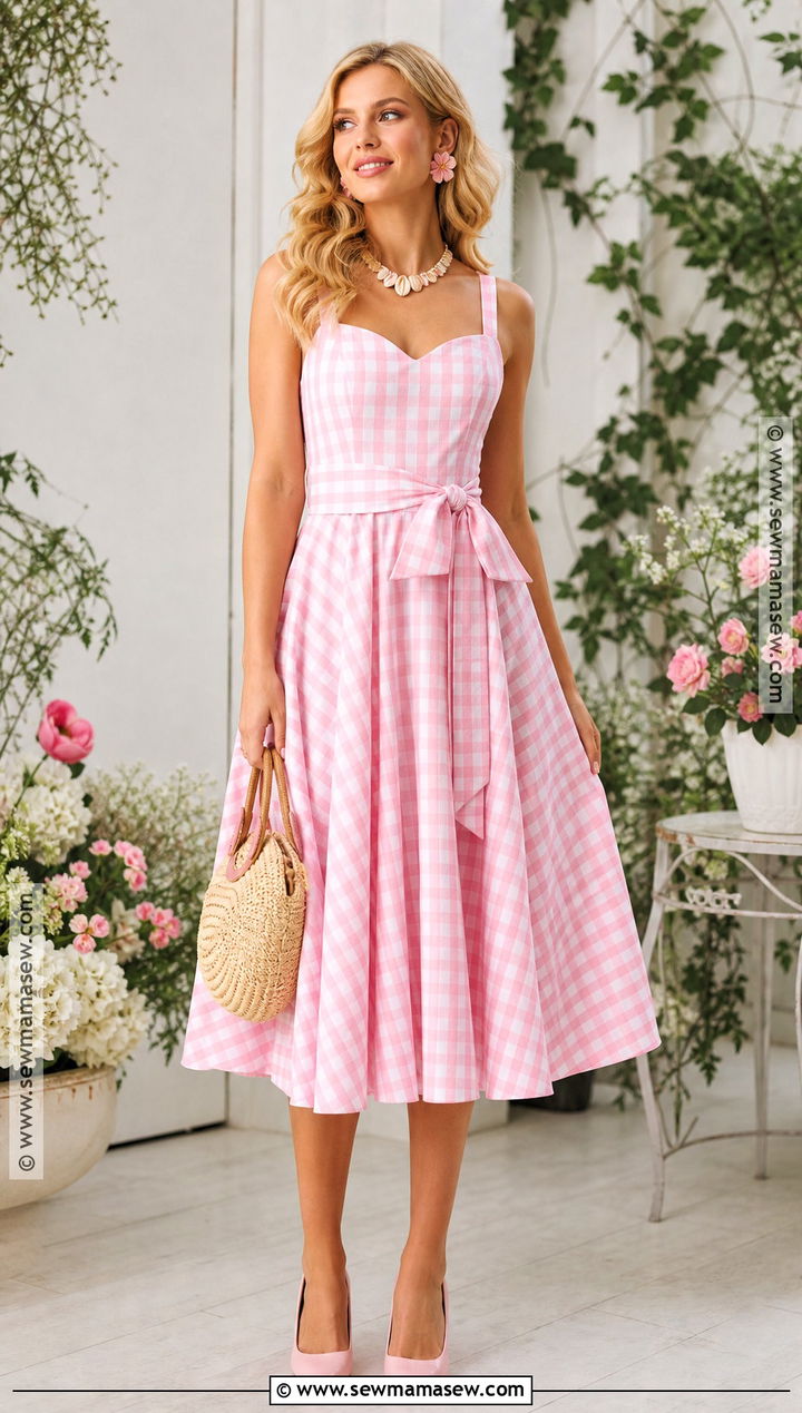 Pink Gingham Barbie Costume - 30 barbie costume ideas