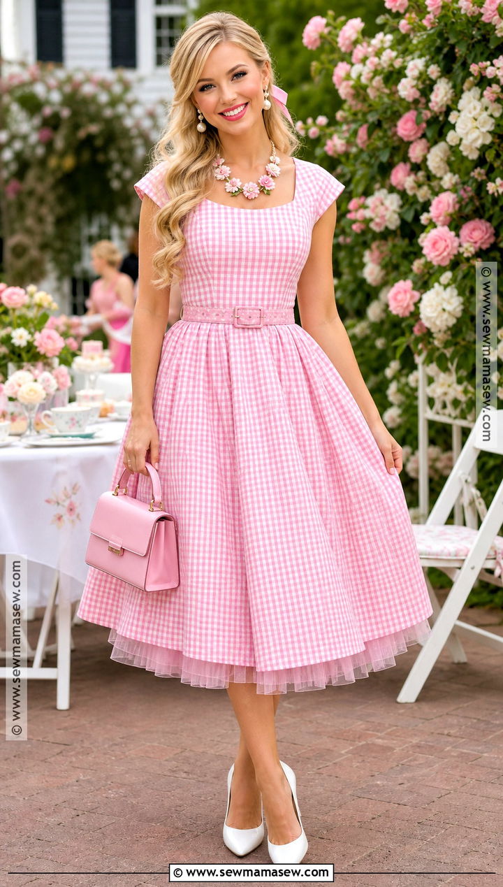 Pink Gingham Dress Barbie Cosplay - 35 barbie cosplay ideas