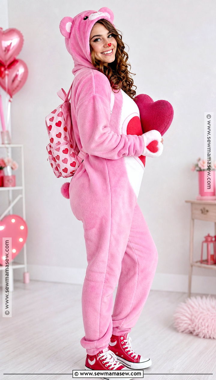 Pink Heart Bear Costume - 30 Bear Costume Ideas for Women