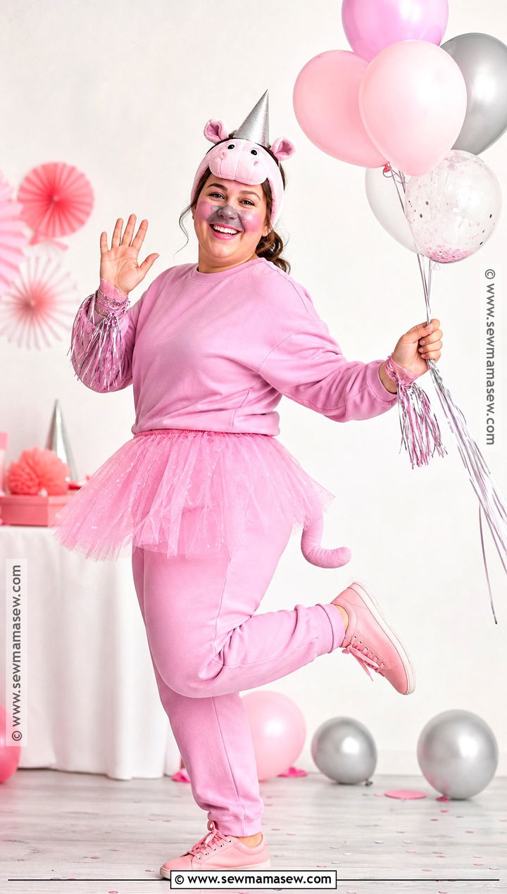 Pink Hippo Party Animal Costume - 45 party animal costume ideas