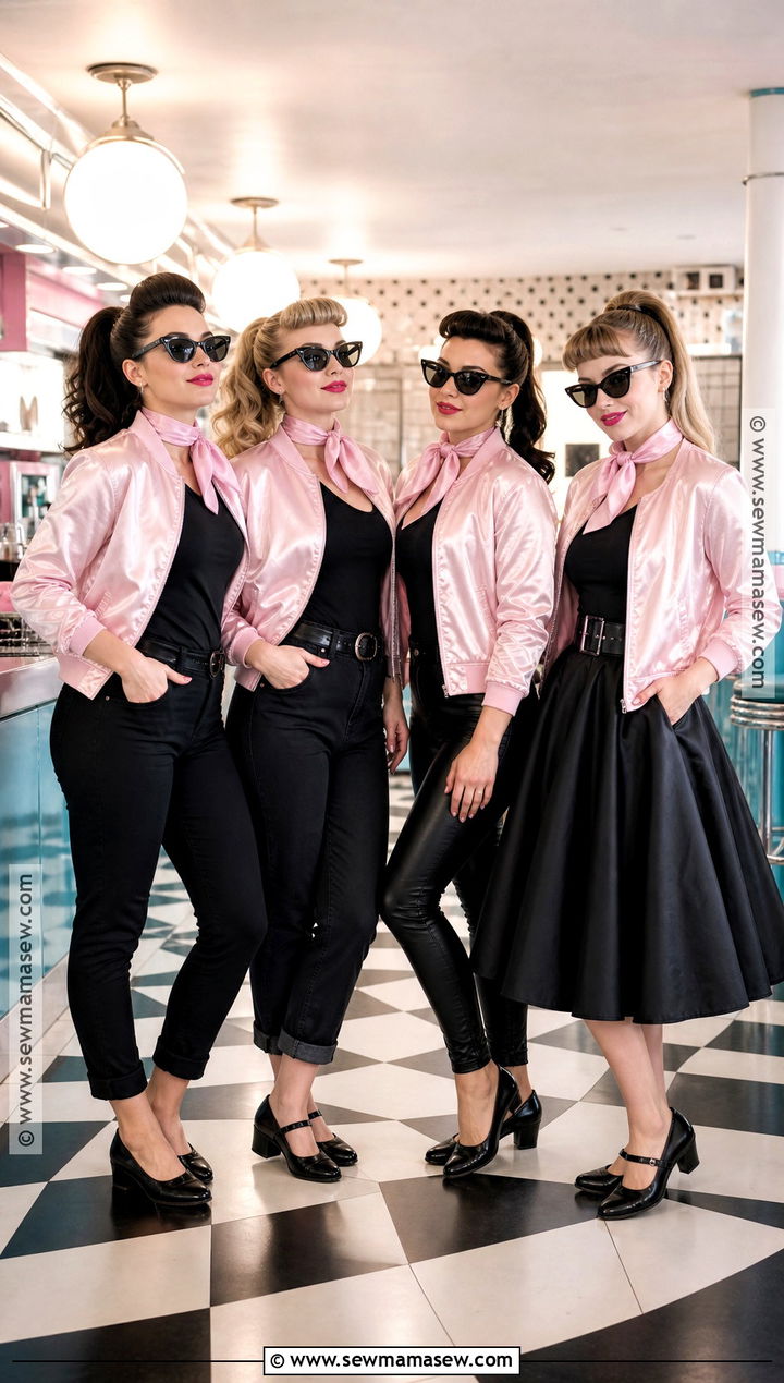 Pink Ladies Group Costume - 35 pink halloween costume ideas
