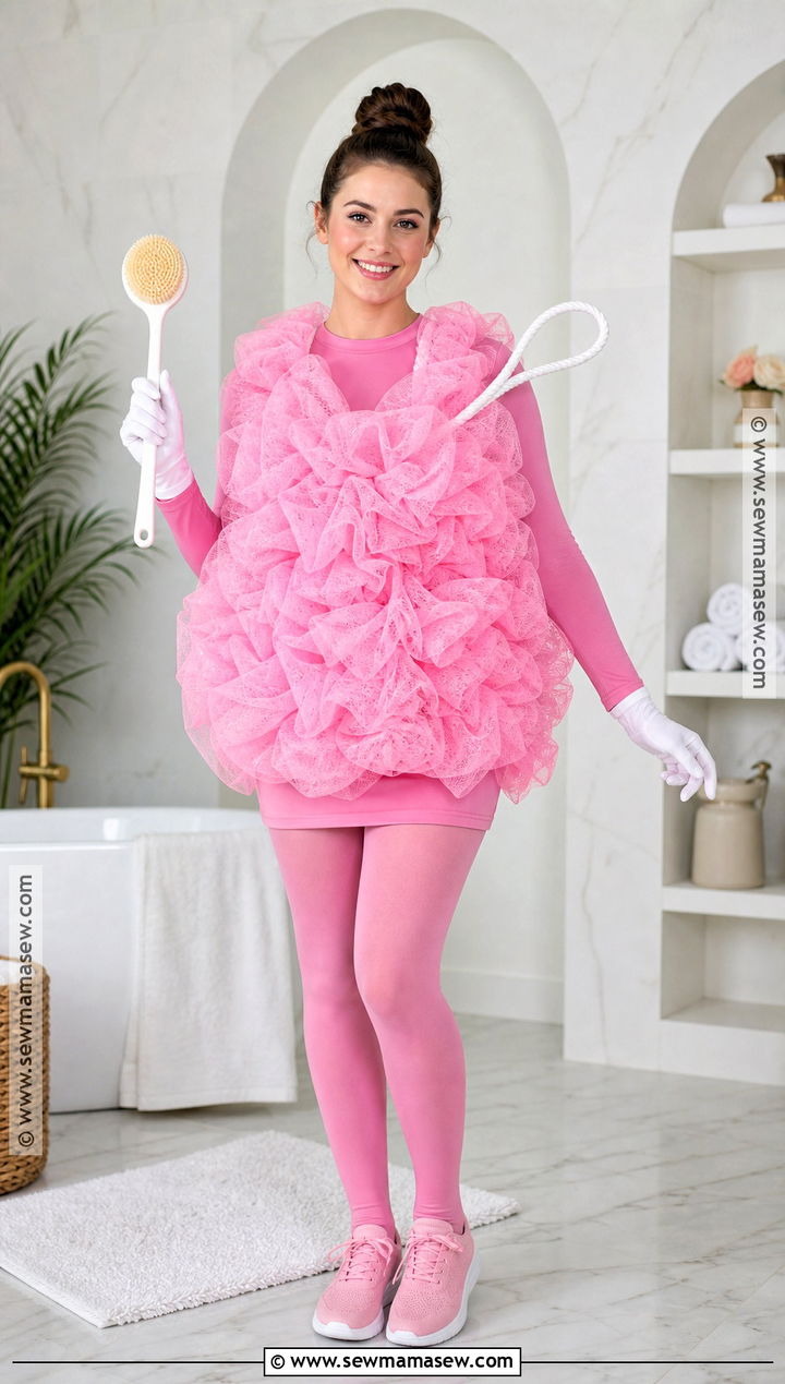 Pink Loofah Costume - 40 pink halloween costumes