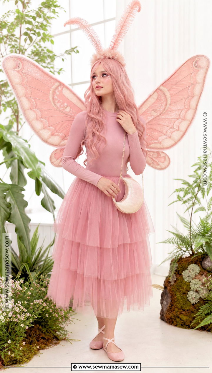 Pink Luna Moth Costume - 30 cute unique halloween costumes