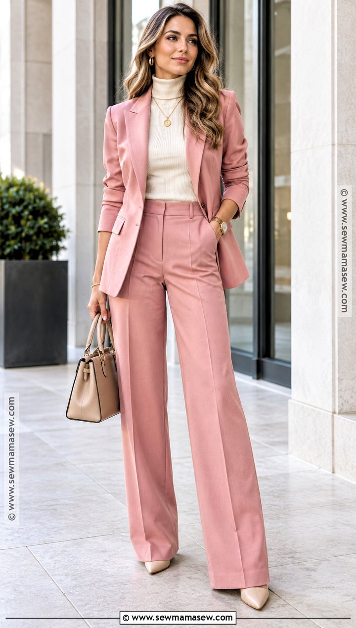 Pink Pants With Matching Pink Blazer - 20 pink pants fall outfit