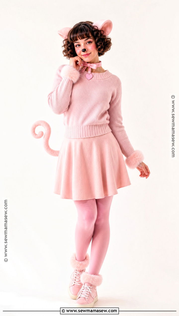 Pink Poodle Costume With Curly Hair - 35 halloween costumes curly hair