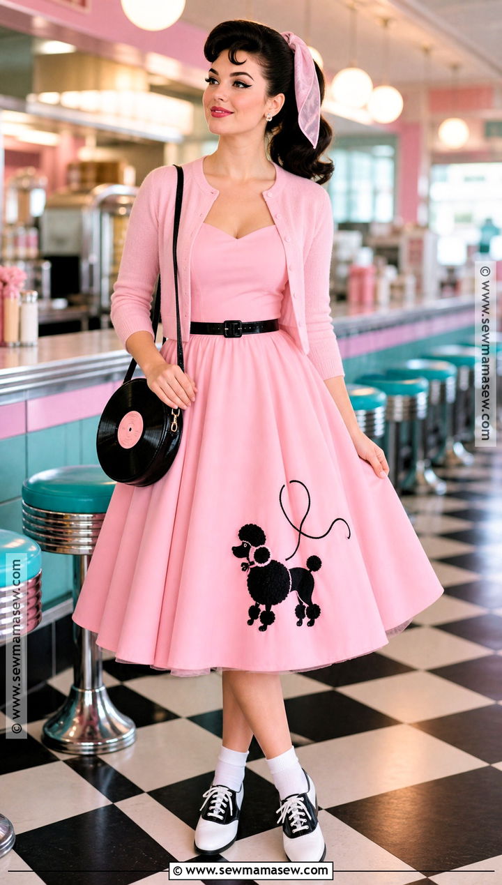 Pink Poodle Skirt Costume - 30 pink dress costume ideas