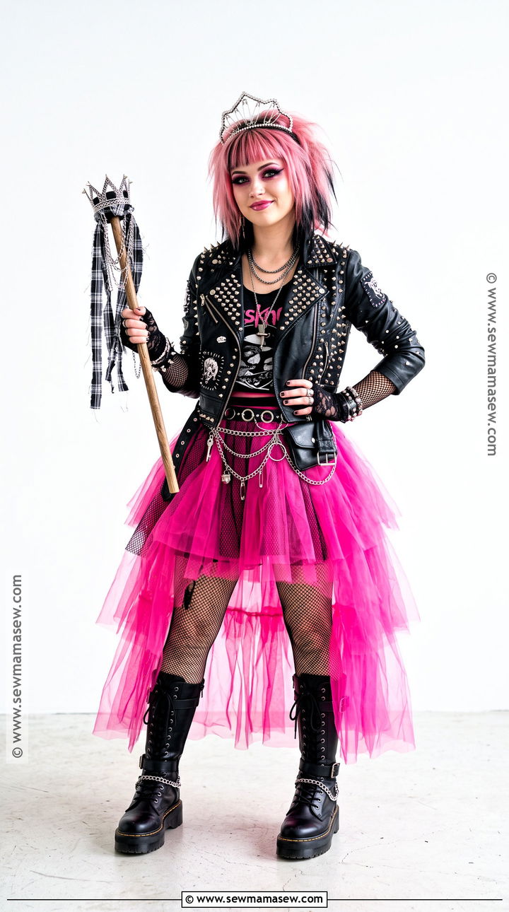 Pink Punk Princess Costume - 30 punk halloween costume ideas