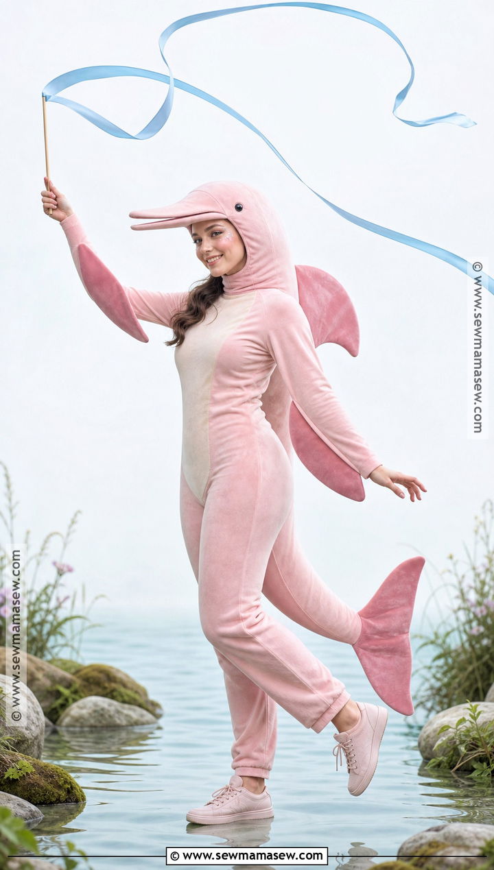 Pink River Dolphin Costume - 30 dolphin costume ideas