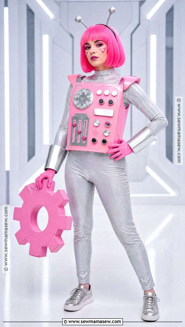 Pink Robot Costume With Pink Hair - 35 pink hair costume ideas