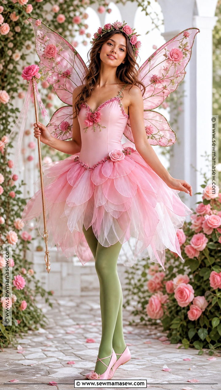 Pink Rose Fairy Costume - 30 rose costume ideas