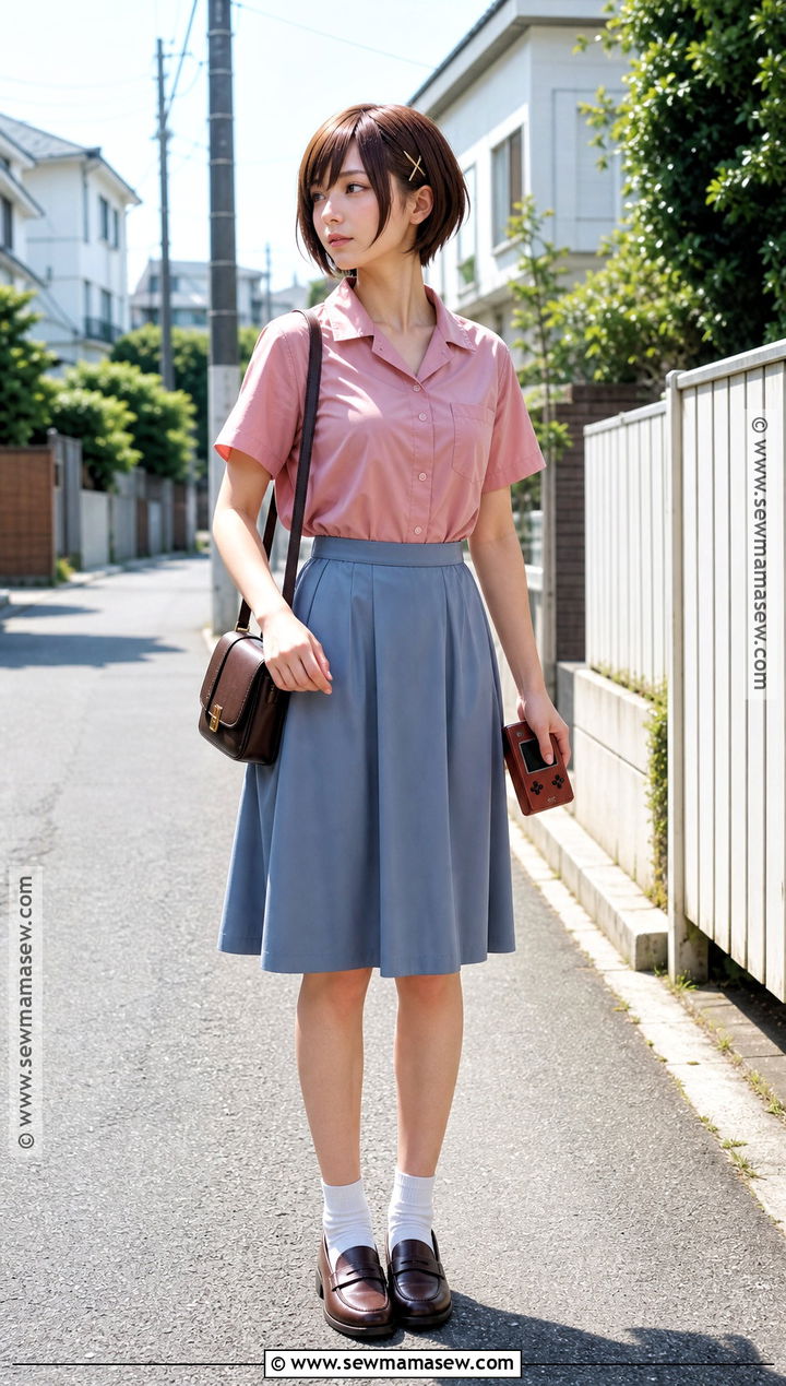 Pink Shirt And Blue Skirt Lain Cosplay - 30 lain cosplay ideas
