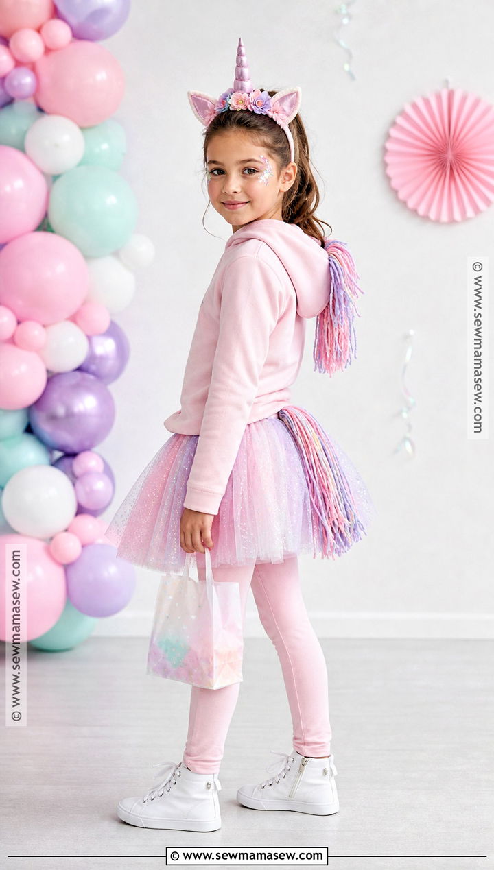 Pink Unicorn Costume With Sparkly Tutu - 30 Cute Girl Halloween Costumes